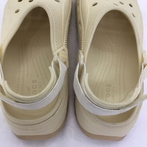 CROCS Classic Mega Crush Clog Ivory Bone Unisex Platform Sandal Sz 8 M 10 W - Picture 6 of 10